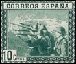 Spain 1938 Army 10 CTS Green Edifil 850D. España 850D. Uploaded by susofe